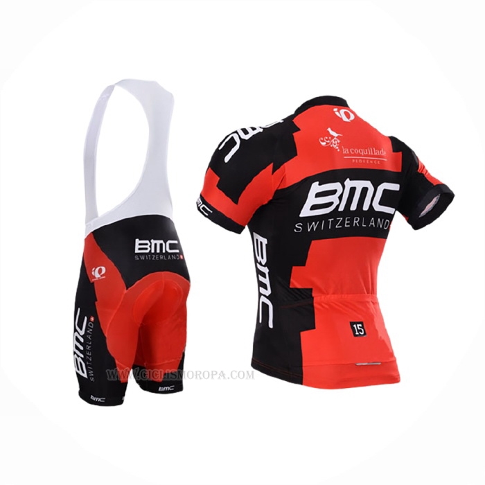 2015 Ropa Ciclismo BMC Negro Naranja Mangas Corta y Culotte Corto